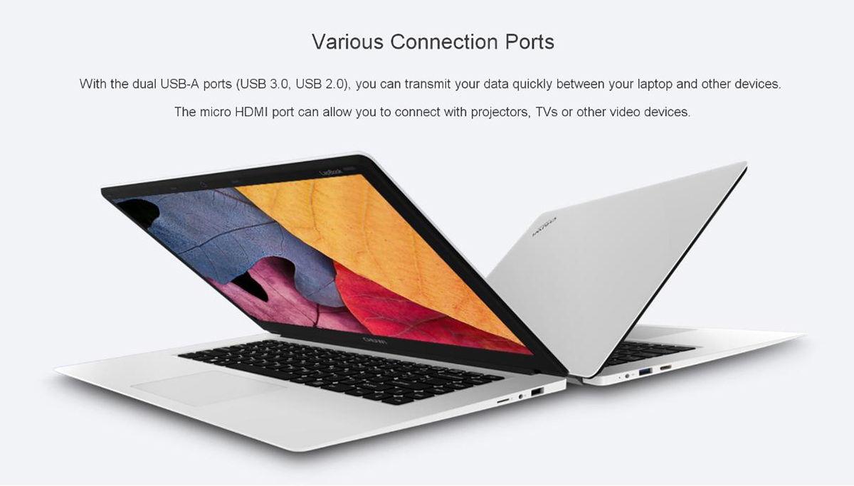 CHUWI LapBook 15.6 inch Windows 10 FHD Screen Notebook Intel Cherry Trail Z8350 Quad Core 1.44GHz 4GB RAM 64GB ROM 10000mAh Battery HDMI WiFi