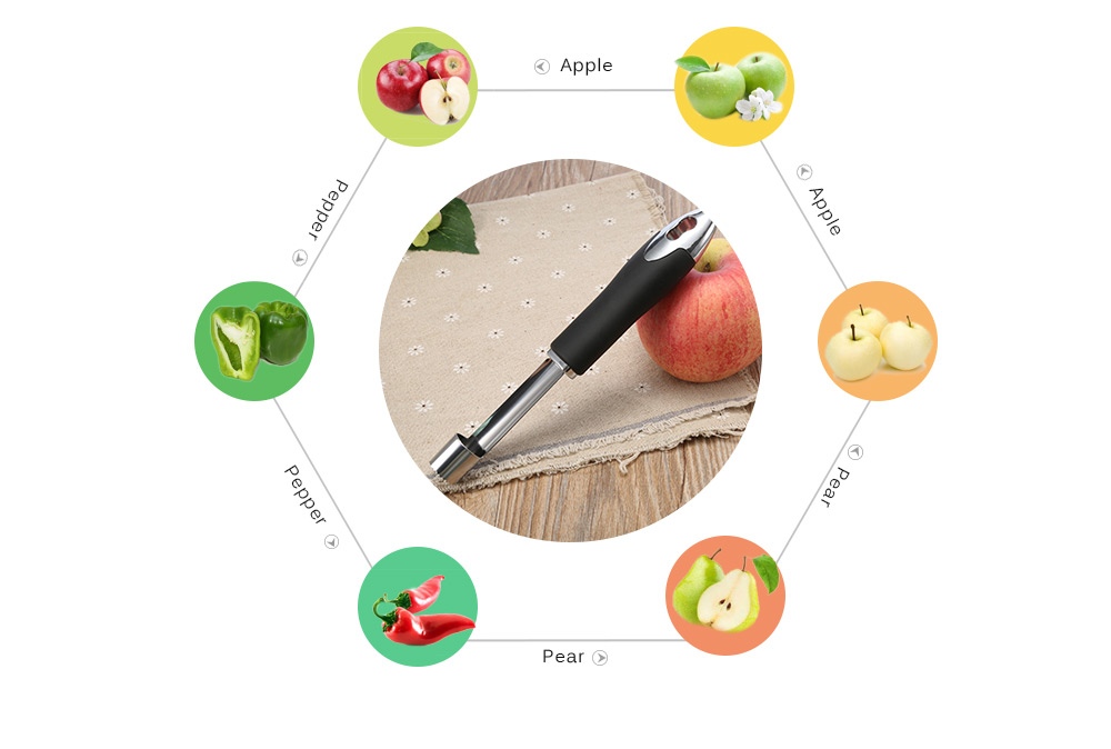 Stainless Steel Fruit Apple Corer Core Seed Remover Kitchen Gadget Stainless Steel Fruit Apple Corer Core Seed Remover Kitchen Gadget