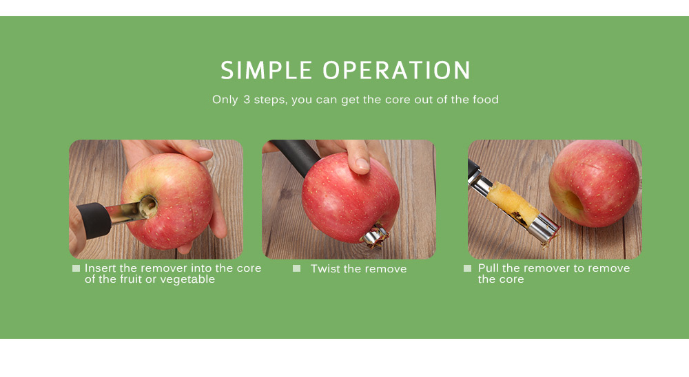 Stainless Steel Fruit Apple Corer Core Seed Remover Kitchen Gadget Stainless Steel Fruit Apple Corer Core Seed Remover Kitchen Gadget