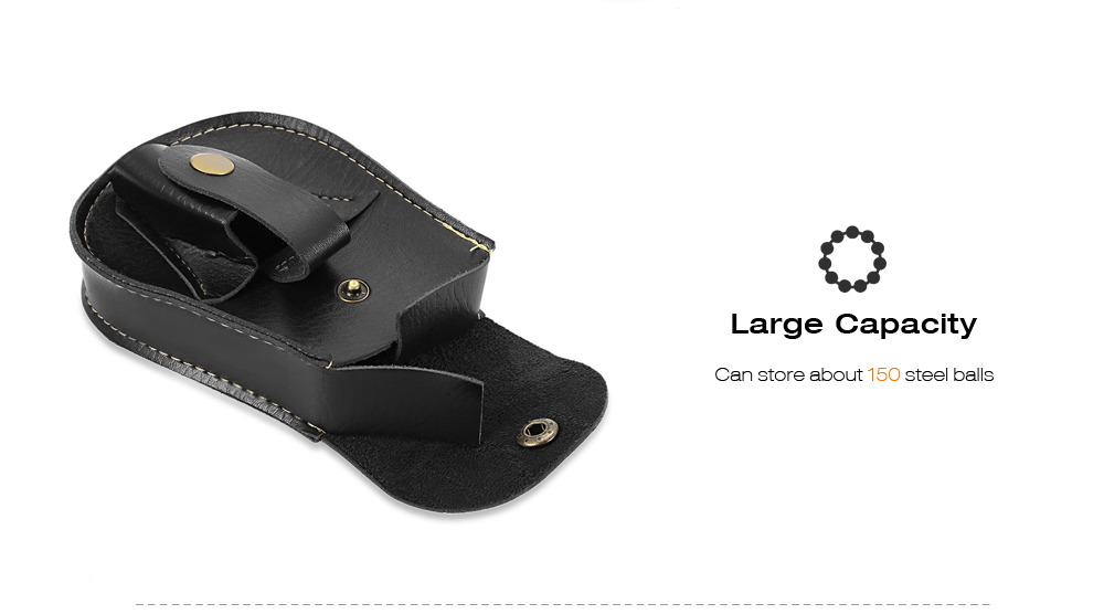 Outdoor Hunting PVC Catapult Slingshot Steel Balls Belt Bag Pouch Case Holster with Magnet Bottom