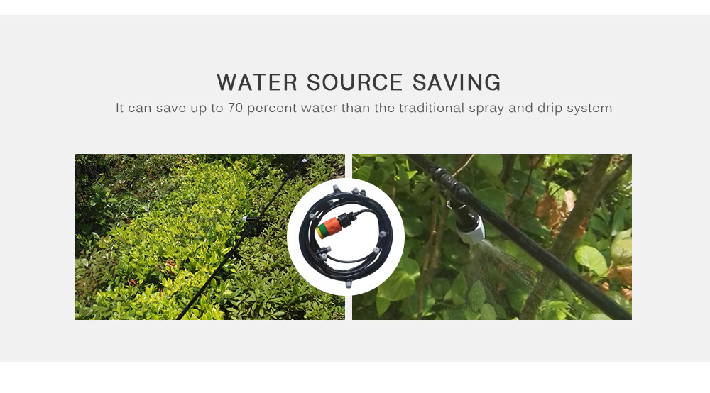 Fog Nozzles Irrigation System Misting Watering with 10M Garden Hose Spray Head Fog Nozzles Irrigation System Misting Watering with 10M Garden Hose Spray Head