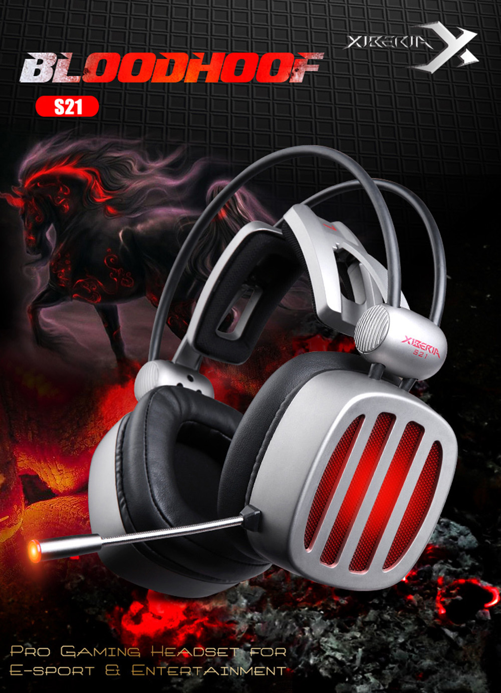XIBERIA S21 Gaming Headset Surround Sound with Microphone Volume Control LED and Mute XIBERIA S21 Gaming Headset Surround Sound with Microphone Volume Control LED and Mute