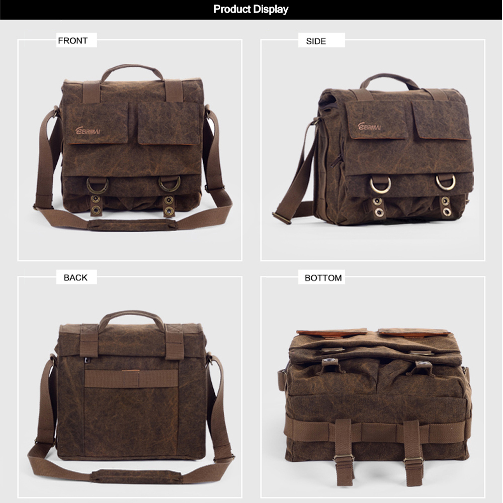 EIRMAI SS05 Compact Water-resistant Canvas Camera Bag with Rain Cover for DSLR Lens Accessory EIRMAI SS05 Compact Water-resistant Canvas Camera Bag with Rain Cover for DSLR Lens Accessory
