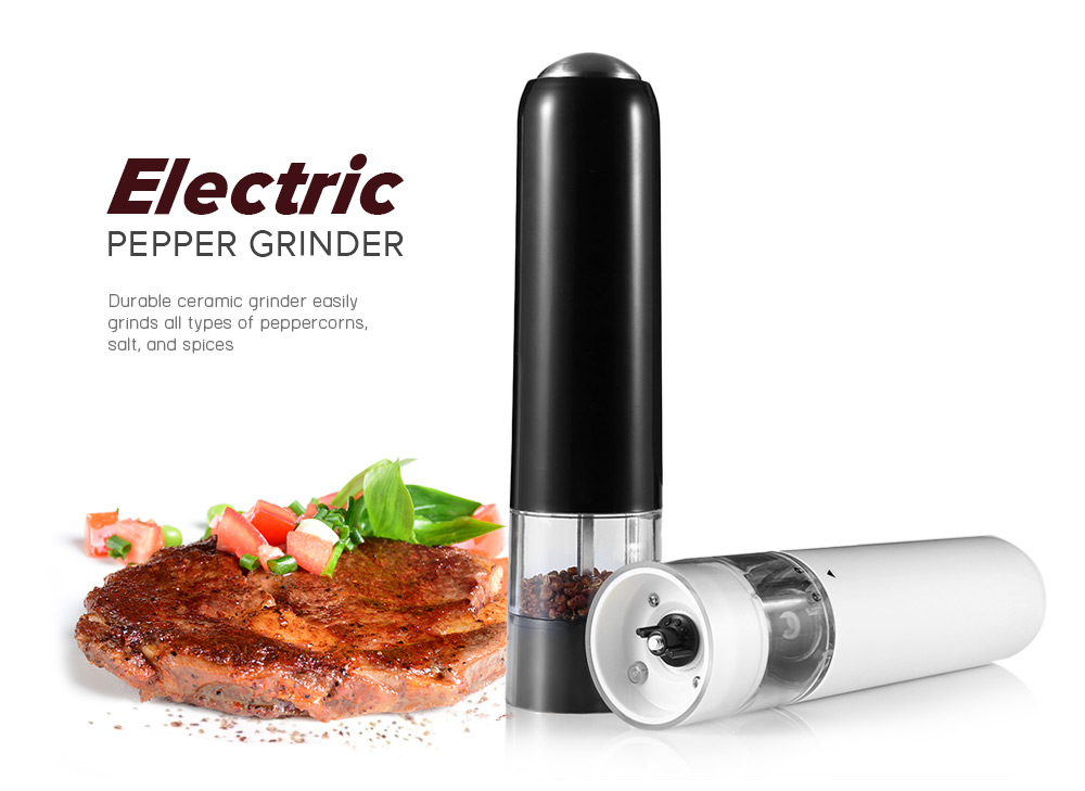 TIANFUXING Electric ABS Plastic Pepper Spice Grinder with Adjustable Ceramic Mill TIANFUXING Electric ABS Plastic Pepper Spice Grinder with Adjustable Ceramic Mill