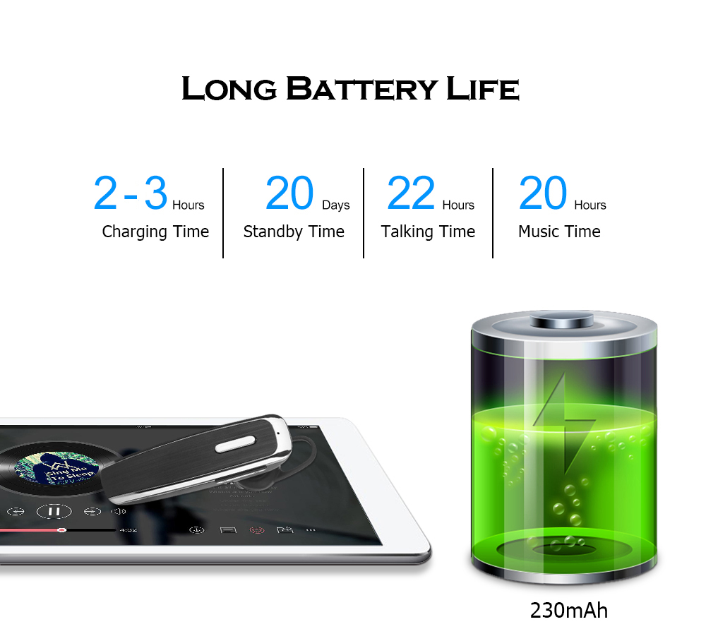 New Bee LC - B30 Bluetooth 4.0 Earbud Car Business Earphone with Subsidiary Headset Cable Noise Canceling New Bee LC - B30 Bluetooth 4.0 Earbud Car Business Earphone with Subsidiary Headset Cable Noise Canceling