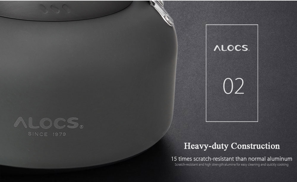 ALOCS CW - C19T Alumina Portable Ultralight 2 - 3 People Cooking Kit Cookware Set Pot Pan Kettle Dishcloth for Camping Picnic Hiking ALOCS CW - C19T Alumina Portable Ultralight 2 - 3 People Cooking Kit Cookware Set Pot Pan Kettle Dishcloth for Camping Picnic Hiking