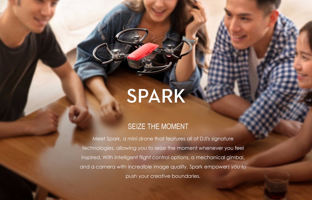 DJI Spark Mini RC Selfie Drone WiFi FPV 12MP Camera / 2-axis Mechanical Gimbal DJI Spark Mini RC Selfie Drone WiFi FPV 12MP Camera / 2-axis Mechanical Gimbal