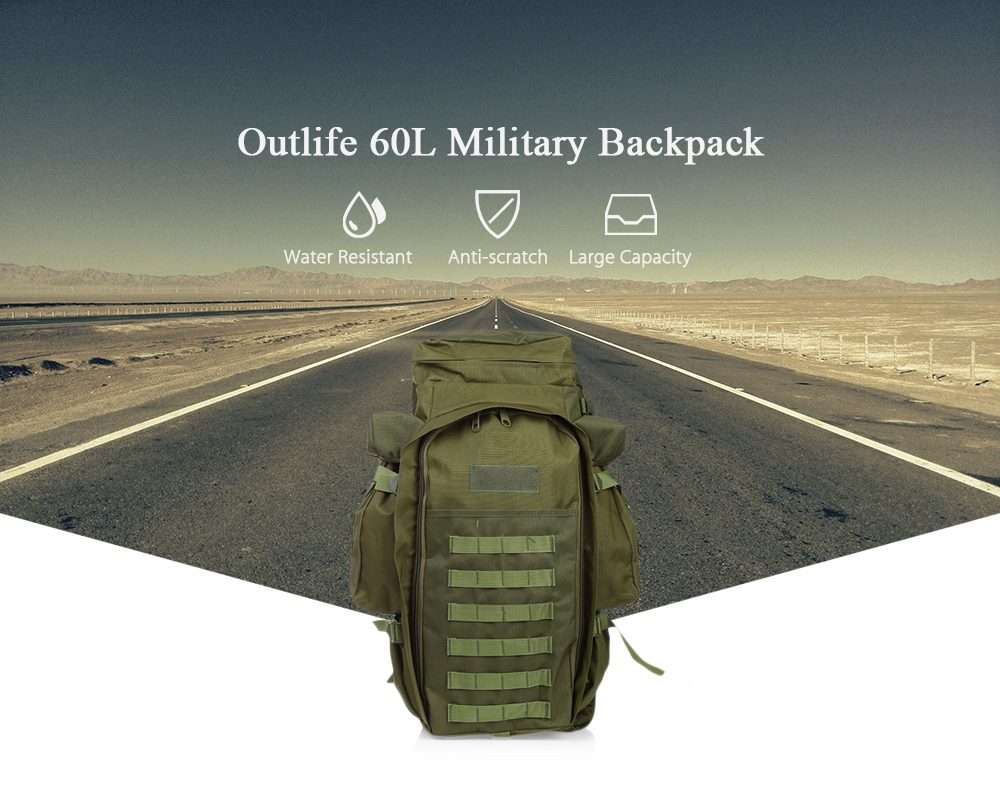 Outlife 60L Outdoor Military Backpack Pack Rucksack for Hunting Shooting Camping Trekking Hiking Traveling Outlife 60L Outdoor Military Backpack Pack Rucksack for Hunting Shooting Camping Trekking Hiking Traveling