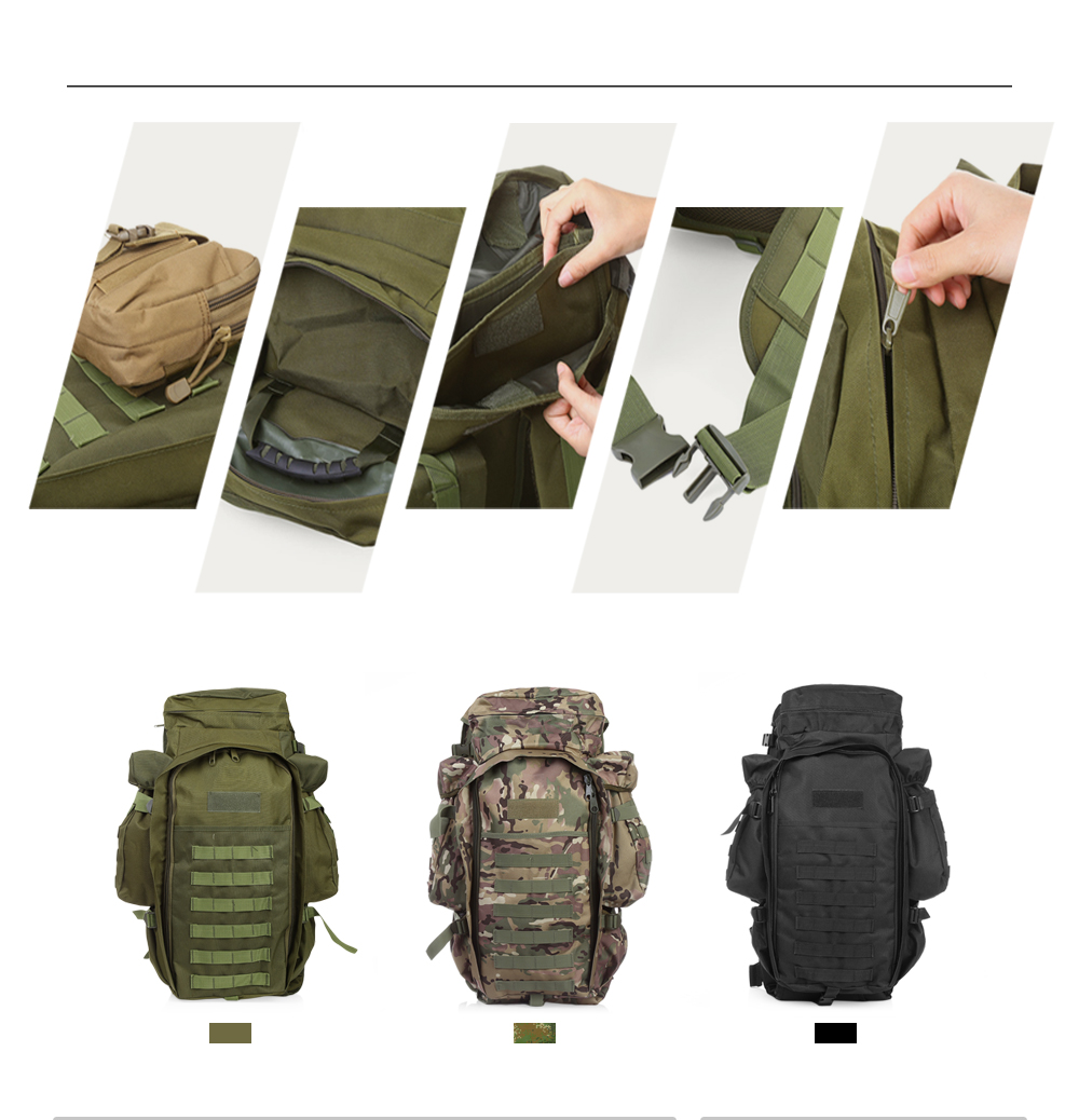 Outlife 60L Outdoor Military Backpack Pack Rucksack for Hunting Shooting Camping Trekking Hiking Traveling Outlife 60L Outdoor Military Backpack Pack Rucksack for Hunting Shooting Camping Trekking Hiking Traveling