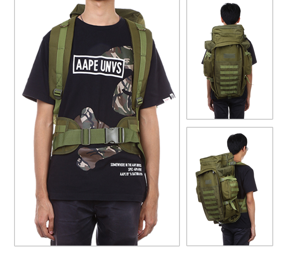 Outlife 60L Outdoor Military Backpack Pack Rucksack for Hunting Shooting Camping Trekking Hiking Traveling Outlife 60L Outdoor Military Backpack Pack Rucksack for Hunting Shooting Camping Trekking Hiking Traveling