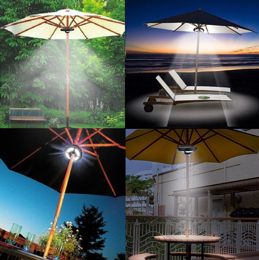 36 LEDs Patio Umbrella Light 2.5W 6V Solar Panel and USB Rechargeable Lamp for Camping Tent Outdoor Use 36 LEDs Patio Umbrella Light 2.5W 6V Solar Panel and USB Rechargeable Lamp for Camping Tent Outdoor Use