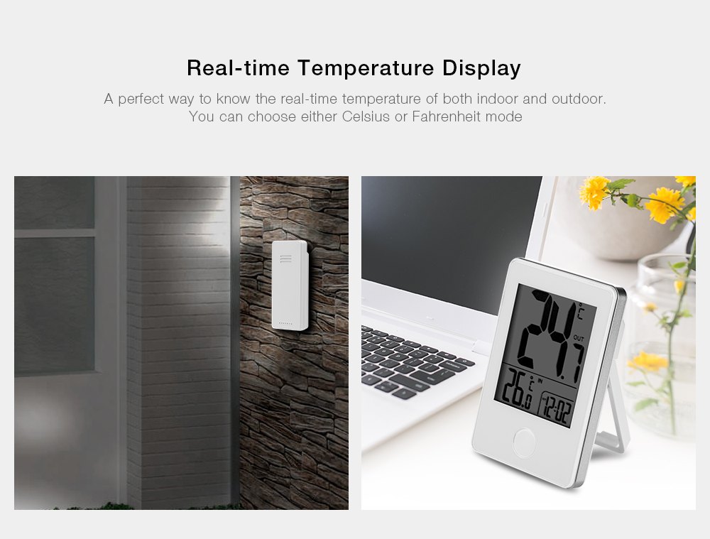 Remote Precision Wireless Digital Indoor Outdoor Thermometer