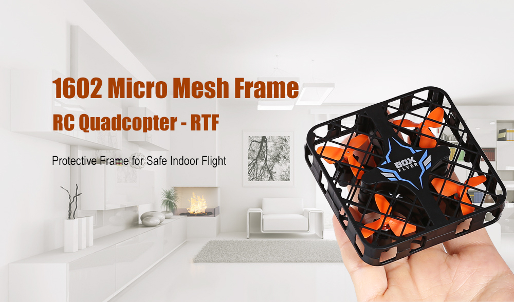 1602 Micro Mesh RC Quadcopter RTF 2.4GHz 4CH 6-axis Gyro / One Key Return / Headless Mode 1602 Micro Mesh RC Quadcopter RTF 2.4GHz 4CH 6-axis Gyro / One Key Return / Headless Mode