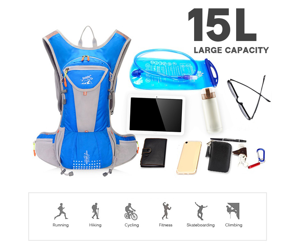 Tanluhu 673 Outdoor 15L Adult Water Resistant Backpack Hydration Pack for Climbing Running Hiking Cycling Tanluhu 673 Outdoor 15L Adult Water Resistant Backpack Hydration Pack for Climbing Running Hiking Cycling