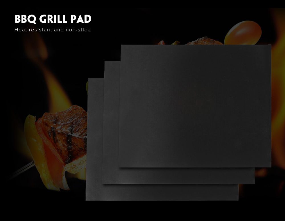 5pcs Multipurpose Reusable Heat Resistant Non-stick BBQ Grill Pad Mat