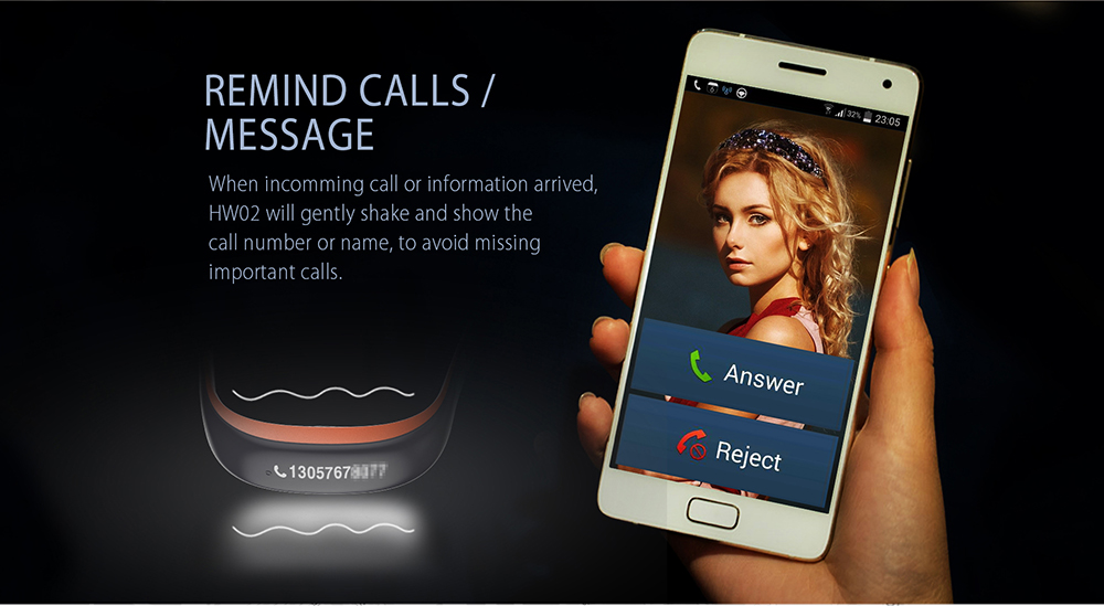 Lenovo HW02 Smartband IP67 Waterproof Bluetooth 4.0 Sedentary Reminder Sleep / Heart Rate Monitor Anti-lost