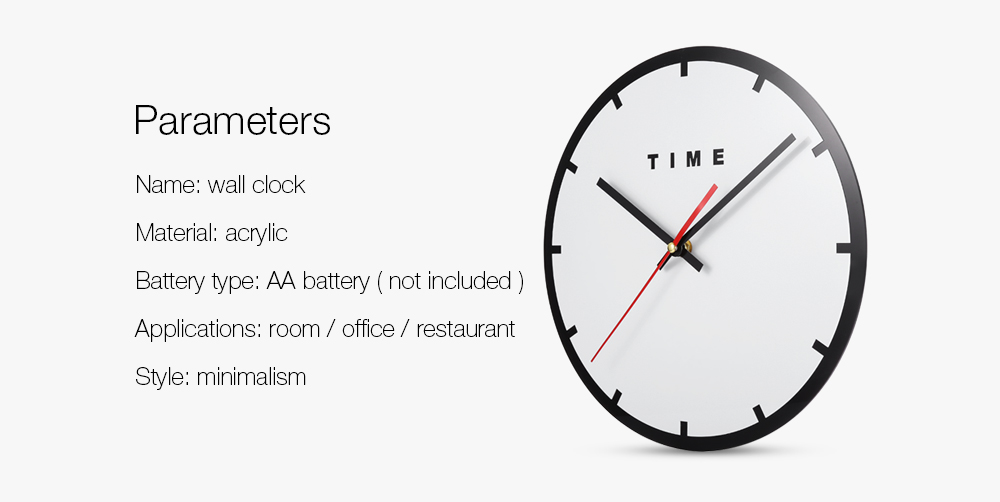 M.Sparkling Acrylic Minimalism Mute Wall Clock for Home Office M.Sparkling Acrylic Minimalism Mute Wall Clock for Home Office
