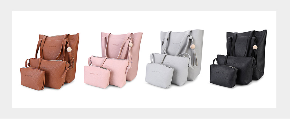 Wood Ball Tassel 3 Pcs Handbag Set Wood Ball Tassel 3 Pcs Handbag Set