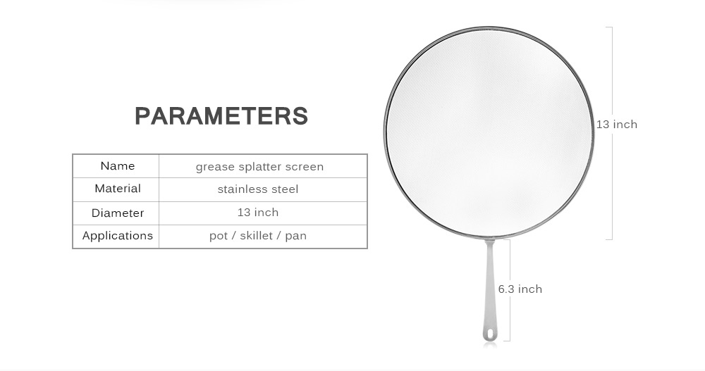 Stainless Steel Grease Splatter Screen for Cooking Stainless Steel Grease Splatter Screen for Cooking
