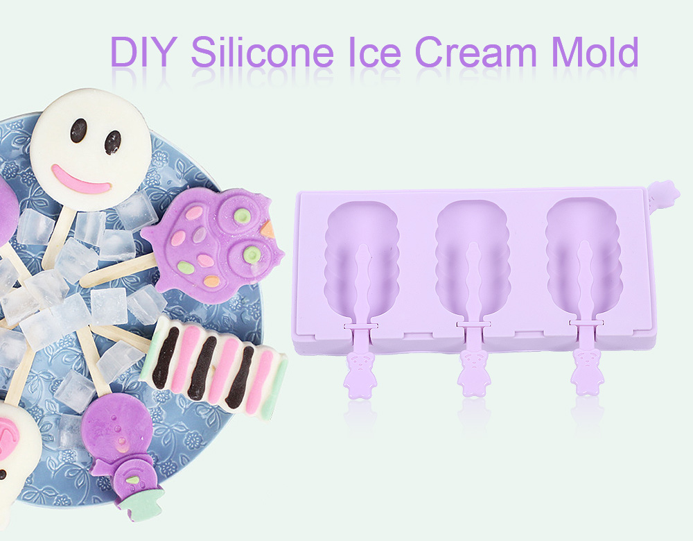 TinB DIY Silicone Ice Cream Mold with Dust Cover TinB DIY Silicone Ice Cream Mold with Dust Cover