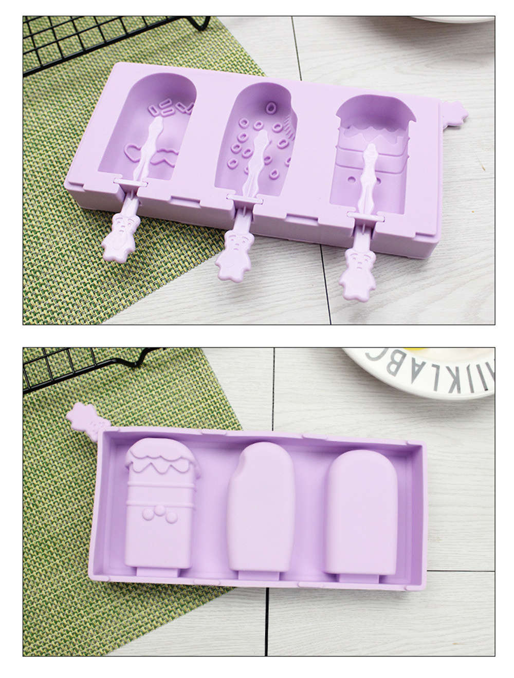 TinB DIY Silicone Ice Cream Mold with Dust Cover TinB DIY Silicone Ice Cream Mold with Dust Cover