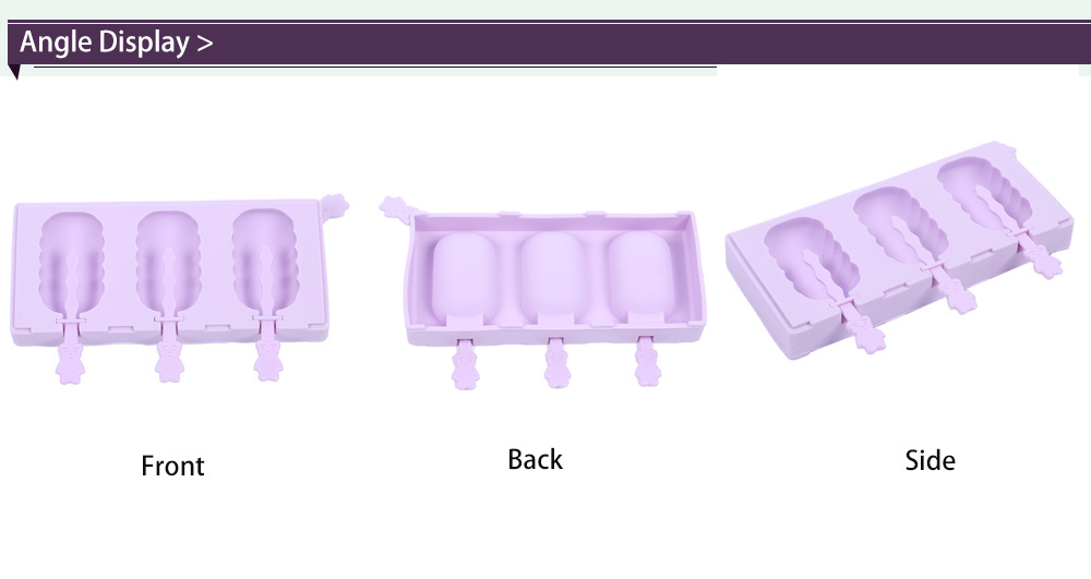 TinB DIY Silicone Ice Cream Mold with Dust Cover TinB DIY Silicone Ice Cream Mold with Dust Cover