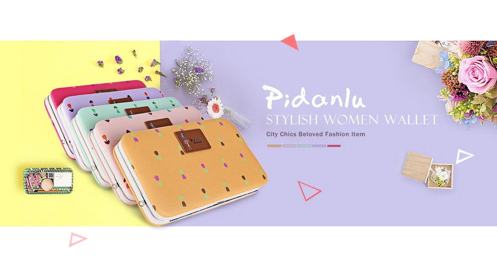 PIDANLU Flower Patterns Multifunction Card Holder Women Clutch Wallet PIDANLU Flower Patterns Multifunction Card Holder Women Clutch Wallet