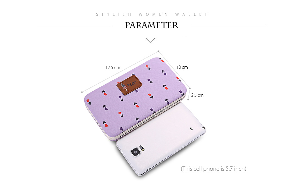 PIDANLU Flower Patterns Multifunction Card Holder Women Clutch Wallet PIDANLU Flower Patterns Multifunction Card Holder Women Clutch Wallet