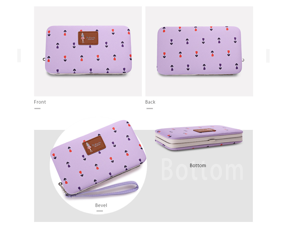 PIDANLU Flower Patterns Multifunction Card Holder Women Clutch Wallet PIDANLU Flower Patterns Multifunction Card Holder Women Clutch Wallet