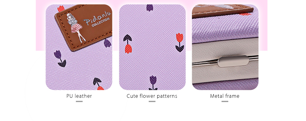 PIDANLU Flower Patterns Multifunction Card Holder Women Clutch Wallet PIDANLU Flower Patterns Multifunction Card Holder Women Clutch Wallet