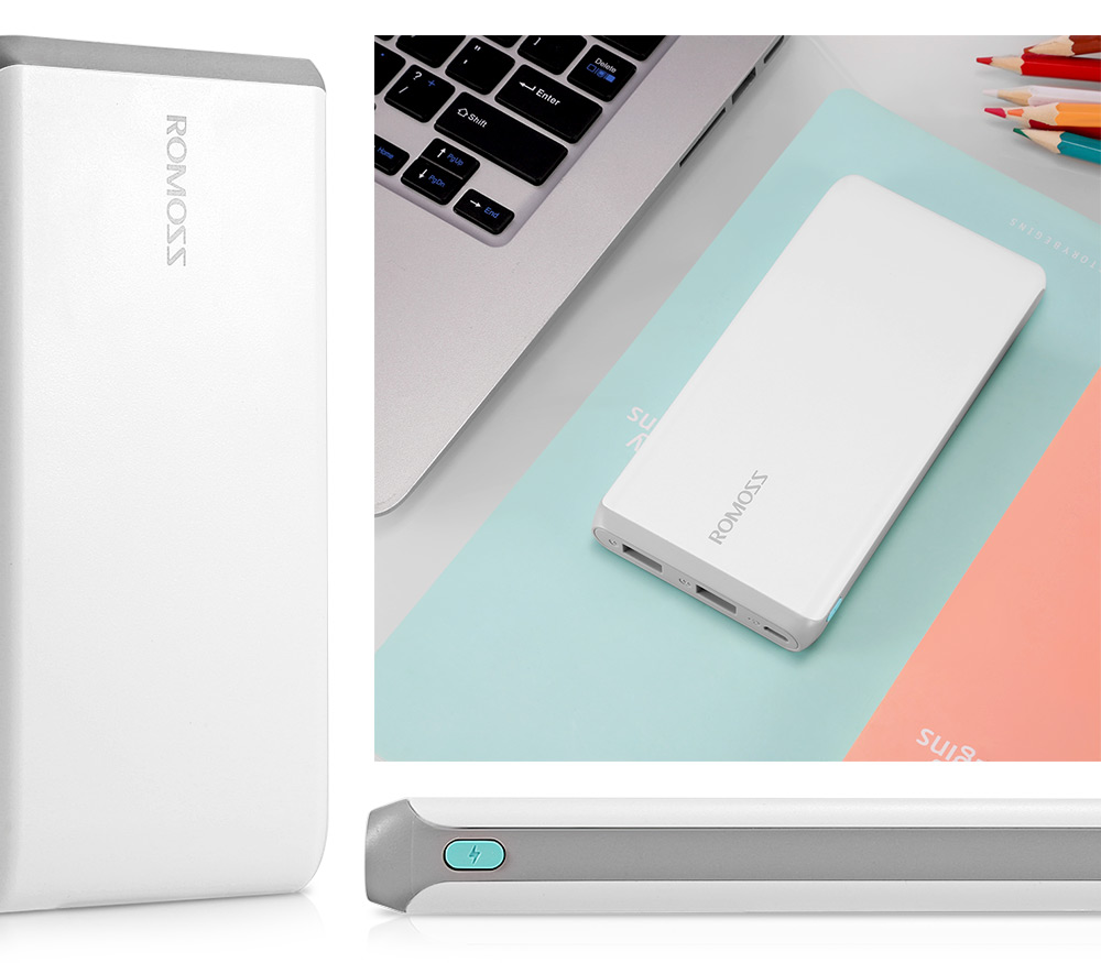 ROMOSS Arrow 20 20000mAh Portable Power Bank 2.1A Fast Charging Dual USB External Battery Charger ROMOSS Arrow 20 20000mAh Portable Power Bank 2.1A Fast Charging Dual USB External Battery Charger