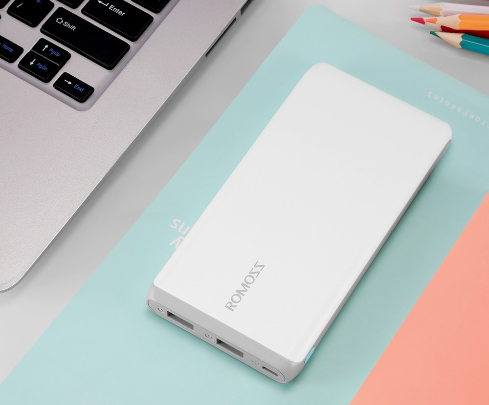 ROMOSS Arrow 10 10000mAh Portable Power Bank 2.1A Fast Charging Dual USB External Battery Charger ROMOSS Arrow 10 10000mAh Portable Power Bank 2.1A Fast Charging Dual USB External Battery Charger