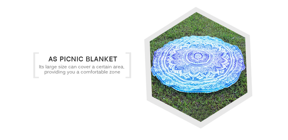 148x 148cm Round Bohemian Style Thin Chiffon Beach Towel Wall Hanging Home Decor 148x 148cm Round Bohemian Style Thin Chiffon Beach Towel Wall Hanging Home Decor