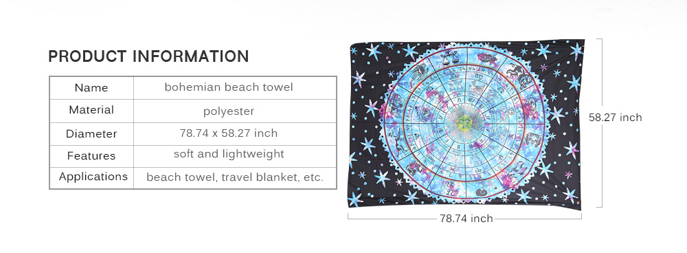 200 x 148cm Mysterious Constellation Printed Tapestry Summer Beach Towel Mat 200 x 148cm Mysterious Constellation Printed Tapestry Summer Beach Towel Mat