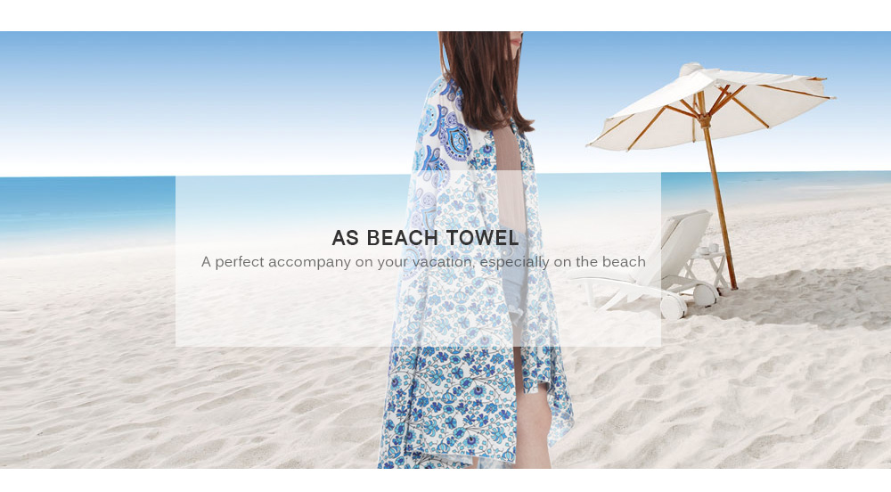 200 x 148cm Rectangle Bohemian Style Thin Chiffon Beach Towel 200 x 148cm Rectangle Bohemian Style Thin Chiffon Beach Towel