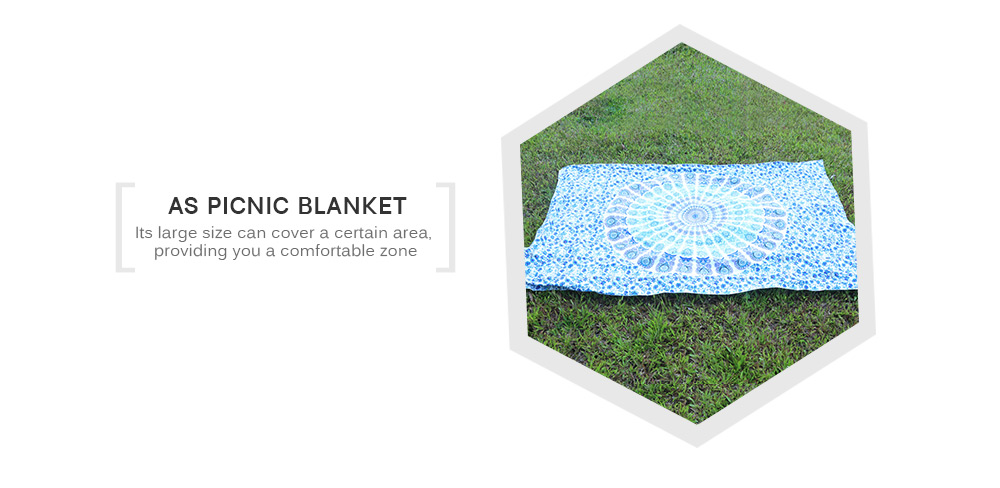 200 x 148cm Rectangle Bohemian Style Thin Chiffon Beach Towel