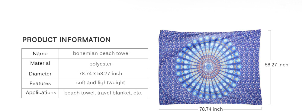 200 x 148cm Bohemian Style Thin Chiffon Beach Towel Wall Hanging Home Decor 200 x 148cm Bohemian Style Thin Chiffon Beach Towel Wall Hanging Home Decor