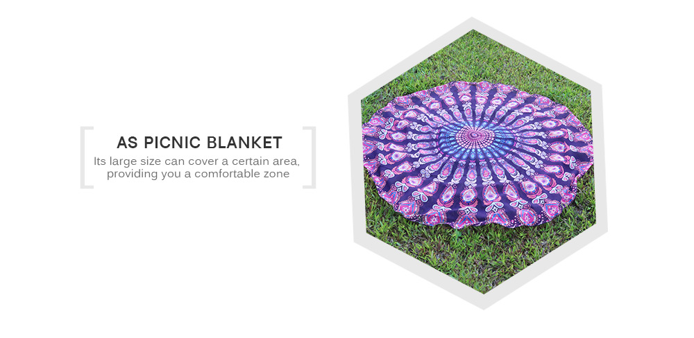 148x 148cm Round Tapestry Bohemian Beach Yoga Towel Wall Hanging Home Decor 148x 148cm Round Tapestry Bohemian Beach Yoga Towel Wall Hanging Home Decor