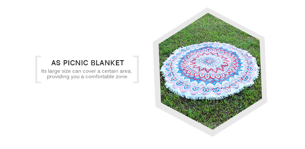 150 x 150cm Round Tassel Tapestry Bohemian Summer Beach Towel Mat