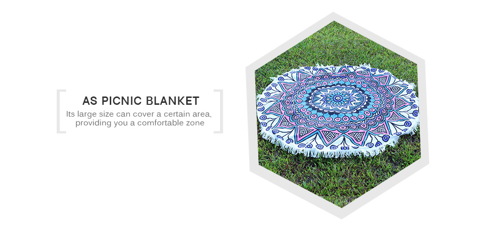 150 x 150cm Round Tassel Tapestry Bohemian Beach Yoga Towel 150 x 150cm Round Tassel Tapestry Bohemian Beach Yoga Towel