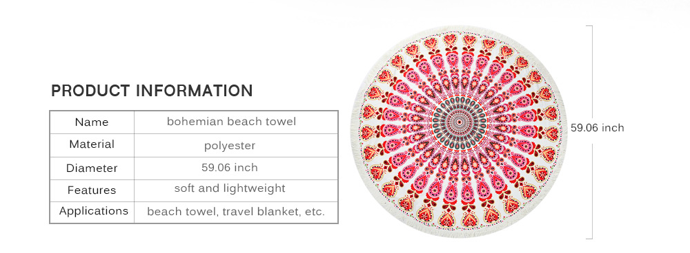 150 x 150cm Round Tassel Tapestry Bohemian Beach Yoga Towel Mat 150 x 150cm Round Tassel Tapestry Bohemian Beach Yoga Towel Mat