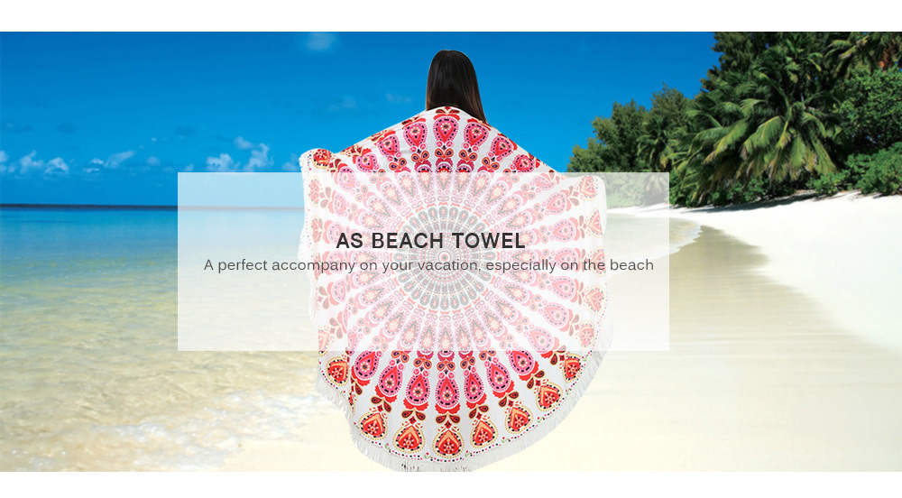 150 x 150cm Round Tassel Tapestry Bohemian Beach Yoga Towel Mat 150 x 150cm Round Tassel Tapestry Bohemian Beach Yoga Towel Mat