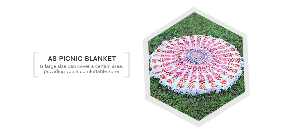150 x 150cm Round Tassel Tapestry Bohemian Beach Yoga Towel Mat 150 x 150cm Round Tassel Tapestry Bohemian Beach Yoga Towel Mat