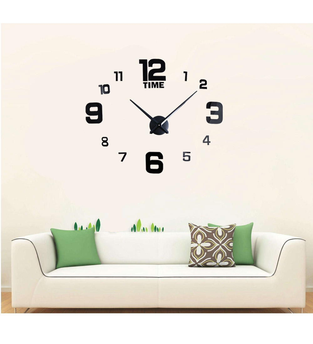 DIY Wall Clock 3D Mirror Effect Stickers Home Decoration