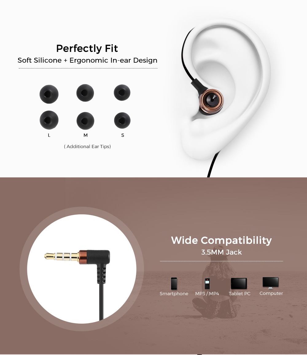 HIIBN HI400 3.5MM Rock Bass Stereo Wired In-ear Music Earphones HIIBN HI400 3.5MM Rock Bass Stereo Wired In-ear Music Earphones