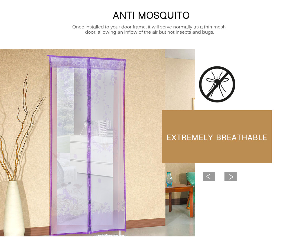 Couple Pattern Magnetic Screen Door Anti-mosquito Magnet Mesh Gate