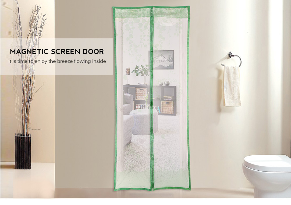 Bicycle Pattern Magnetic Screen Door Anti-mosquito Magnet Mesh Gate Bicycle Pattern Magnetic Screen Door Anti-mosquito Magnet Mesh Gate