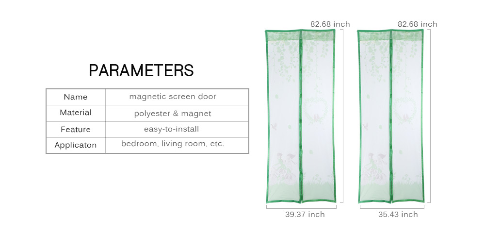 Bicycle Pattern Magnetic Screen Door Anti-mosquito Magnet Mesh Gate Bicycle Pattern Magnetic Screen Door Anti-mosquito Magnet Mesh Gate