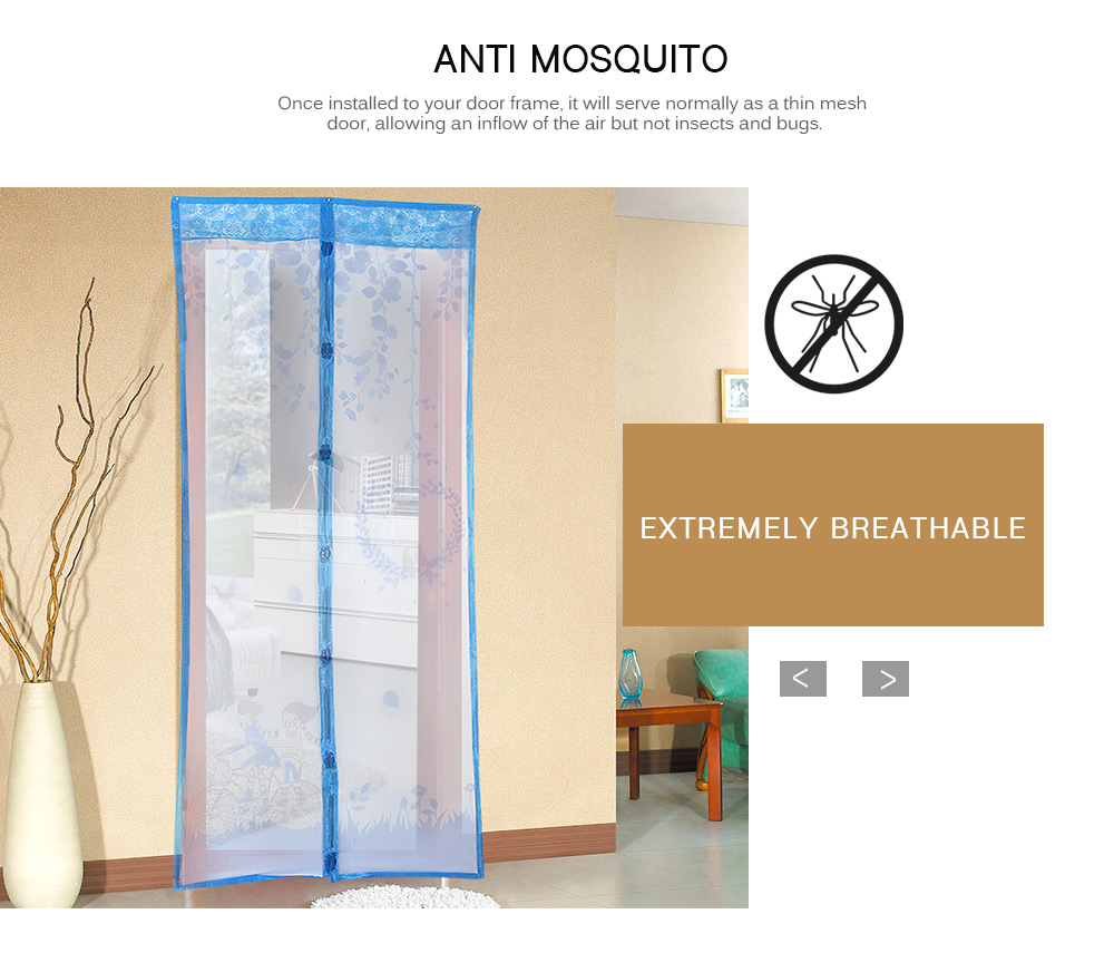 Willow Branches Pattern Magnetic Screen Door Anti-mosquito Magnet Mesh Gate Willow Branches Pattern Magnetic Screen Door Anti-mosquito Magnet Mesh Gate