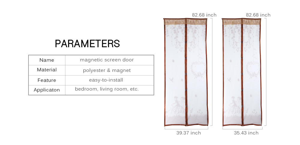 Petal Pattern Magnetic Screen Door Anti-mosquito Magnet Mesh Gate Petal Pattern Magnetic Screen Door Anti-mosquito Magnet Mesh Gate
